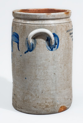 Very Rare Four-Gallon P. HERRMANN (Baltimore) Stoneware Jar w/ Newtown / Pocomoke City, MD Advertising