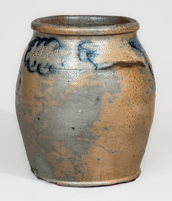 Very Rare J. MILLER / ALEX (James Miller, Alexandria, VA) Stoneware Jar, c1824-26