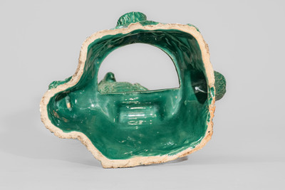 Unusual Aqua-Glazed Stoneware Figure of an Owl, attrib. Alfred Frail, Liverpool, Ohio, c1930