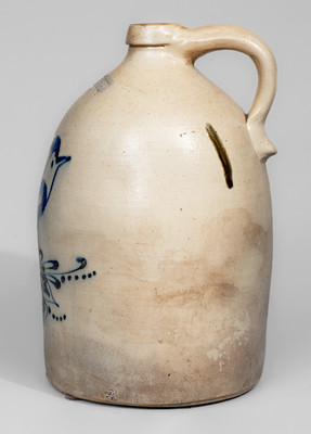 PETER A STARING / LITTLE FALLS N Y Stoneware Advertising Jug, attrib. E. & L. P. Norton, Bennington