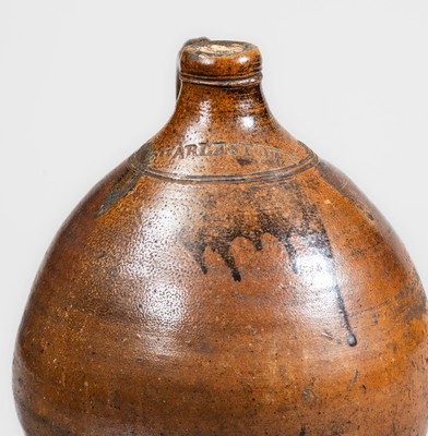 CHARLESTOWN, Mass. Iron-Decorated Stoneware Jug