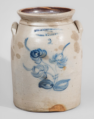 WM. A MACQUOID / NEW-YORK / LITTLE WEST 12TH ST Stoneware Jar, c1863-69