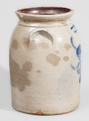 WM. A MACQUOID / NEW-YORK / LITTLE WEST 12TH ST Stoneware Jar, c1863-69