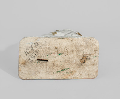 Slip-Decorated Midwestern Stoneware Spaniel Bank, fourth quarter 19th century