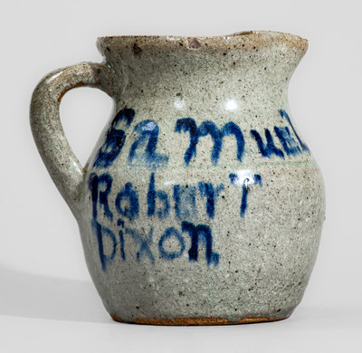 Rare Stoneware Presentation Pitcher Dated "FEB. 12 1950," attrib. Cheever Meaders