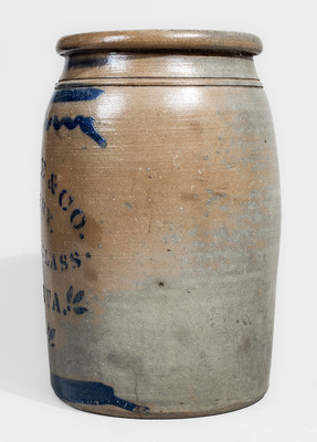 Extremely Rare Western PA Stoneware Jar w/ Atlanta, Georgia Advertising, c1875