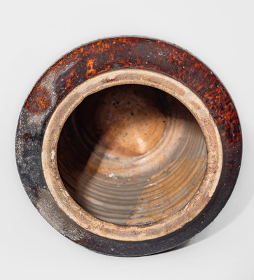 Glazed Redware Jar w/ Lid, possibly Southern origin, 19th century
