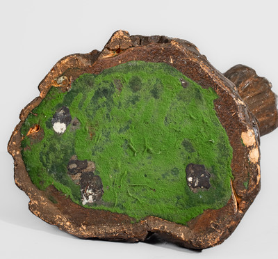 Brown-Glazed Midwestern Stoneware Sculpture of Hands, probably Ohio, late 19th century