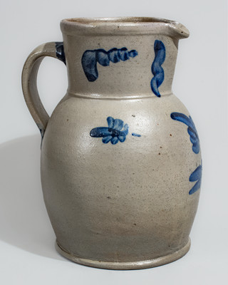 Attrib. Samuel Irvine Pottery, Newville, PA Stoneware Pitcher, c1865