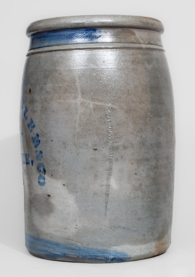 KNOTTS, SWINDLER & CO. / PALATINE, W. VA. Cobalt-Decorated Stoneware Jar
