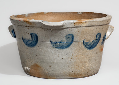 One-and-a-Half-Gallon Baltimore Stoneware Milkpan, circa 1875
