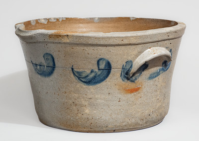 One-and-a-Half-Gallon Baltimore Stoneware Milkpan, circa 1875