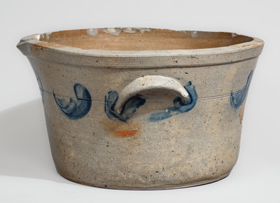 One-and-a-Half-Gallon Baltimore Stoneware Milkpan, circa 1875