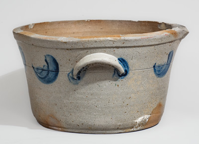 One-and-a-Half-Gallon Baltimore Stoneware Milkpan, circa 1875