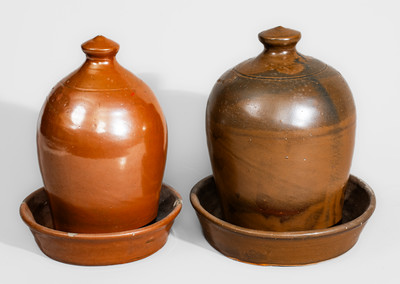 Two A.L. HYSSONG, / BLOOMSBURG, PA Stoneware Chicken Waterers