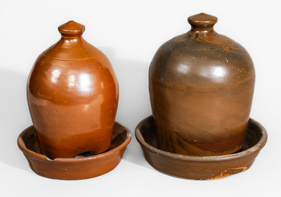 Two A.L. HYSSONG, / BLOOMSBURG, PA Stoneware Chicken Waterers