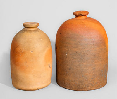 Two Pottery Chicken Waterers, American, second half 19th century