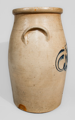 Six-Gallon HAXSTUN & CO. / FORT EDWARD, N.Y. Stoneware Churn