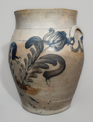 Attrib. Richard C. Remmey, Philadelphia, PA Three-Gallon Stoneware Jar w/ Elaborate Cobalt Decoration