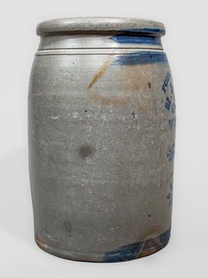 Wheeling, West Virginia Stoneware Advertising Jar (Western PA origin, c1875)