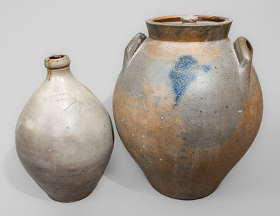 Two Pieces of Stoneware, Northeastern U.S. origin, second quarter 19th century