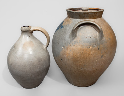 Two Pieces of Stoneware, Northeastern U.S. origin, second quarter 19th century
