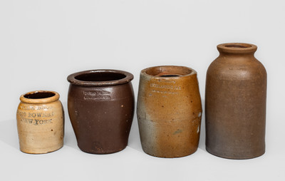 Four Marked American Stoneware Jars, second half 19th century