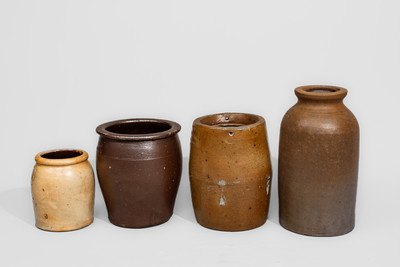 Four Marked American Stoneware Jars, second half 19th century