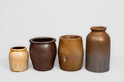 Four Marked American Stoneware Jars, second half 19th century