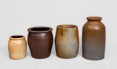Four Marked American Stoneware Jars, second half 19th century