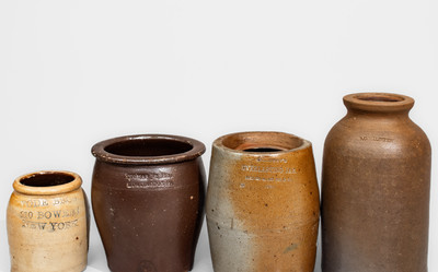 Four Marked American Stoneware Jars, second half 19th century