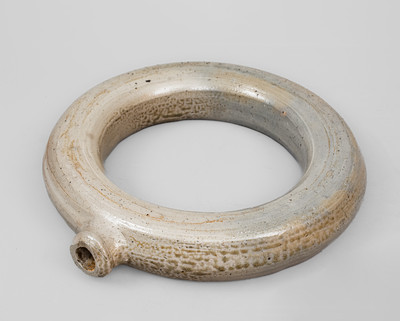 Salt-Glazed North Carolina Stoneware Ring Flask, second half 19th century