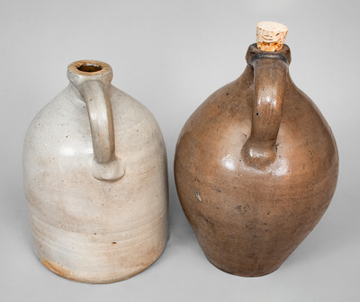 Two American Stoneware Jugs, second and third quarters 19th century