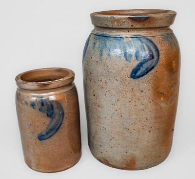 Two attrib. David Parr, Jr., Richmond, Virginia Stoneware Jars