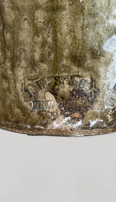 J.W.S. & CO. / PINE HOUSE, S C Alkaline-Glazed Stoneware Jar w/ Lid, c1860