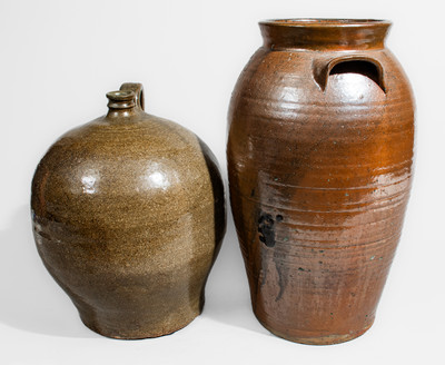 Two Pieces of South Carolina Stoneware, 19th - 20th century