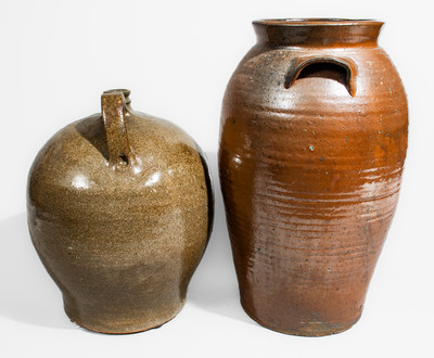 Two Pieces of South Carolina Stoneware, 19th - 20th century