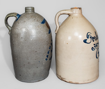 Two Two-Gallon American Stoneware Jugs, fourth quarter 19th century