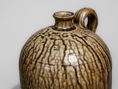 Two Pieces of Alkaline-Glazed Stoneware attrib. W.F. Hahn Pottery, Trenton, SC