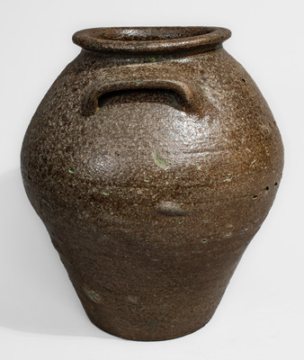 Three-Gallon Alkaline-Glazed South Carolina Stoneware Jar, Stamped "VII"