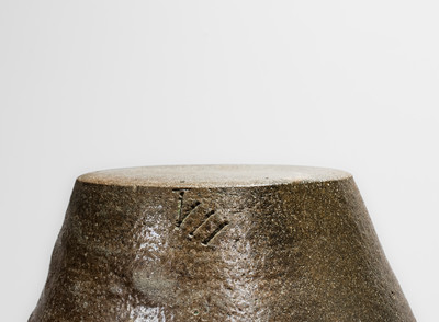 Three-Gallon Alkaline-Glazed South Carolina Stoneware Jar, Stamped "VII"