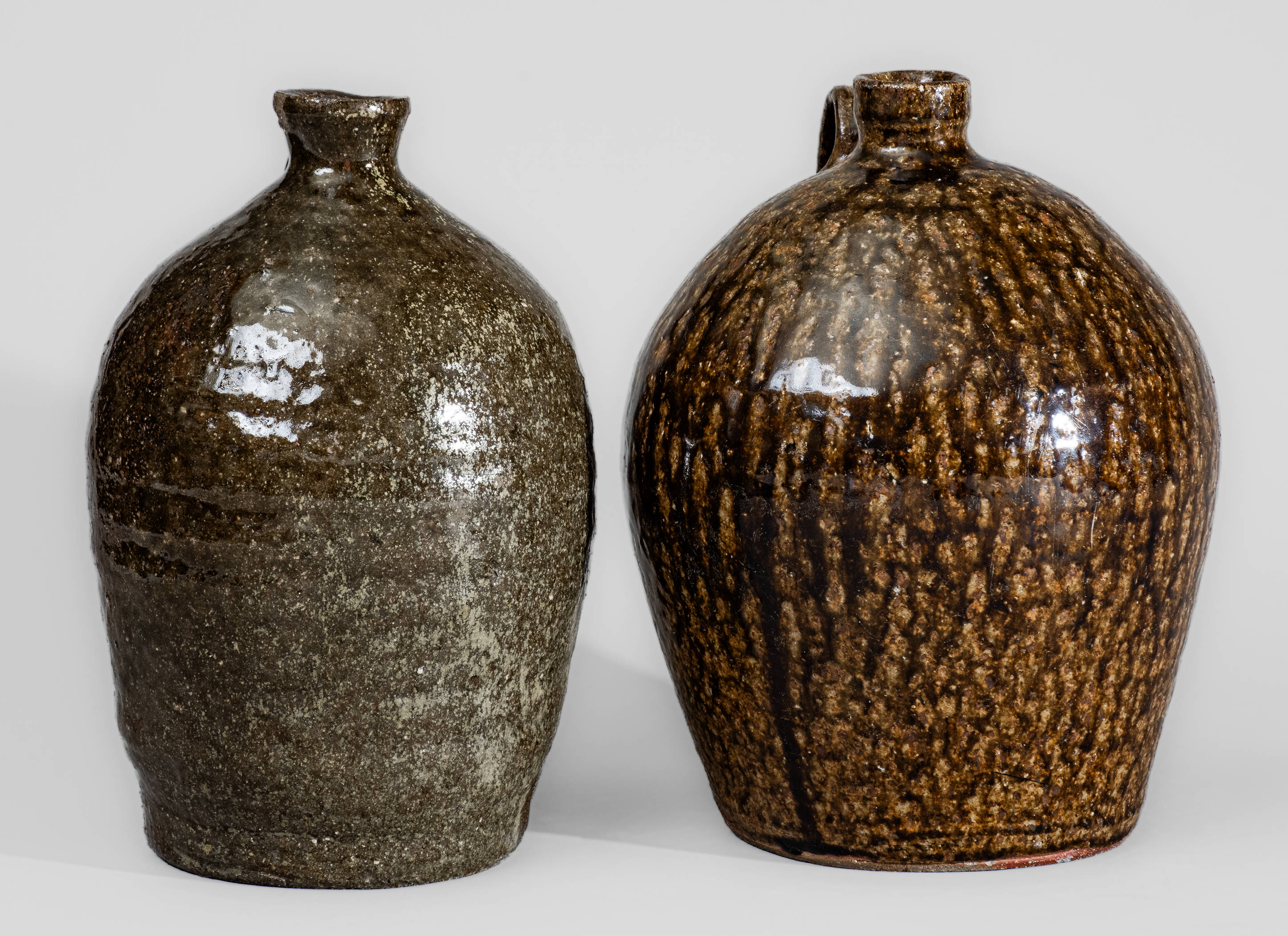 ポジャギNo.39 Two Alkaline-Glazed North Carolina Stoneware Jugs, second half