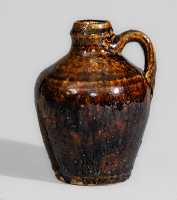 Small-Sized Buncombe County, NC Alkaline-Glazed Stoneware Jug, fourth quarter 19th century