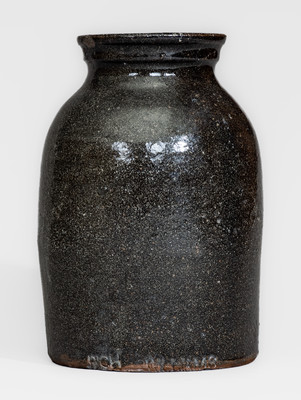 Very Rare Stoneware Jar by African-American Potter RICH WILLIAMS, Greenville County, SC