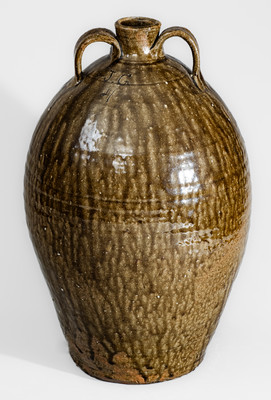Four-Gallon J.G. (John Goodman, Lincoln County, NC) Double-Handled Stoneware Jug, third quarter 19th century