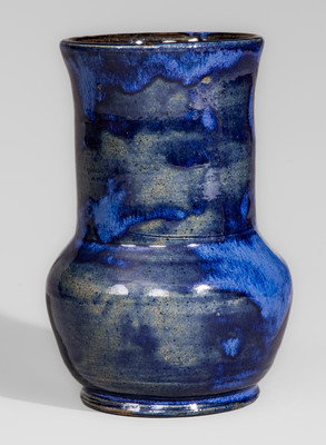 Blue-Glazed OLB (Oscar Louis Bachelder, Omar Khayyam Pottery) Luther, North Carolina Art Pottery Vase