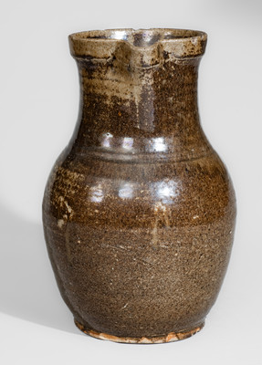 Alkaline-Glazed Stoneware Pitcher, Edgefield District, SC or Columbia, SC origin