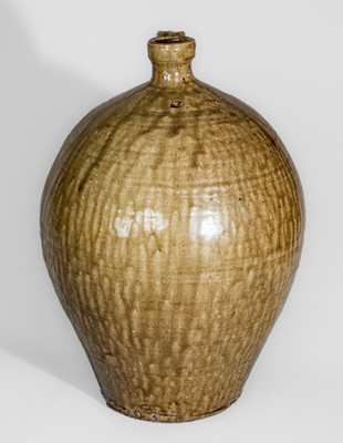 Three-Gallon Catawba Valley, North Carolina Alkaline-Glazed Stoneware Jug, third quarter 19th century