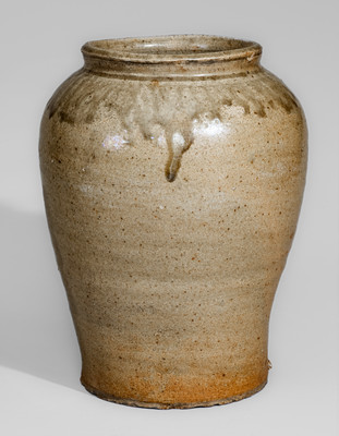 Stoneware Jar Stamped C, attrib. Pottersville Stoneware Manufactory, c1820s-1830s