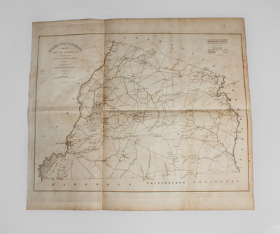Rare Map of Edgefield District, SC from Robert Mills' Atlas of South Carolina, 1825